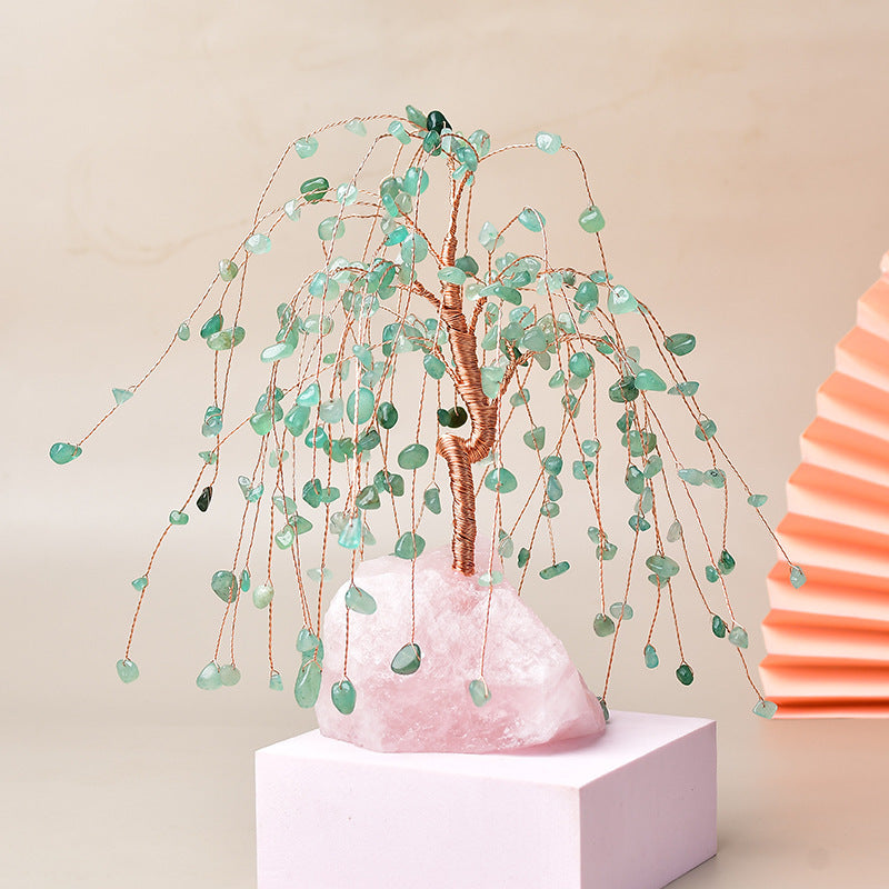 Natural Crystal Base Fortune Tree