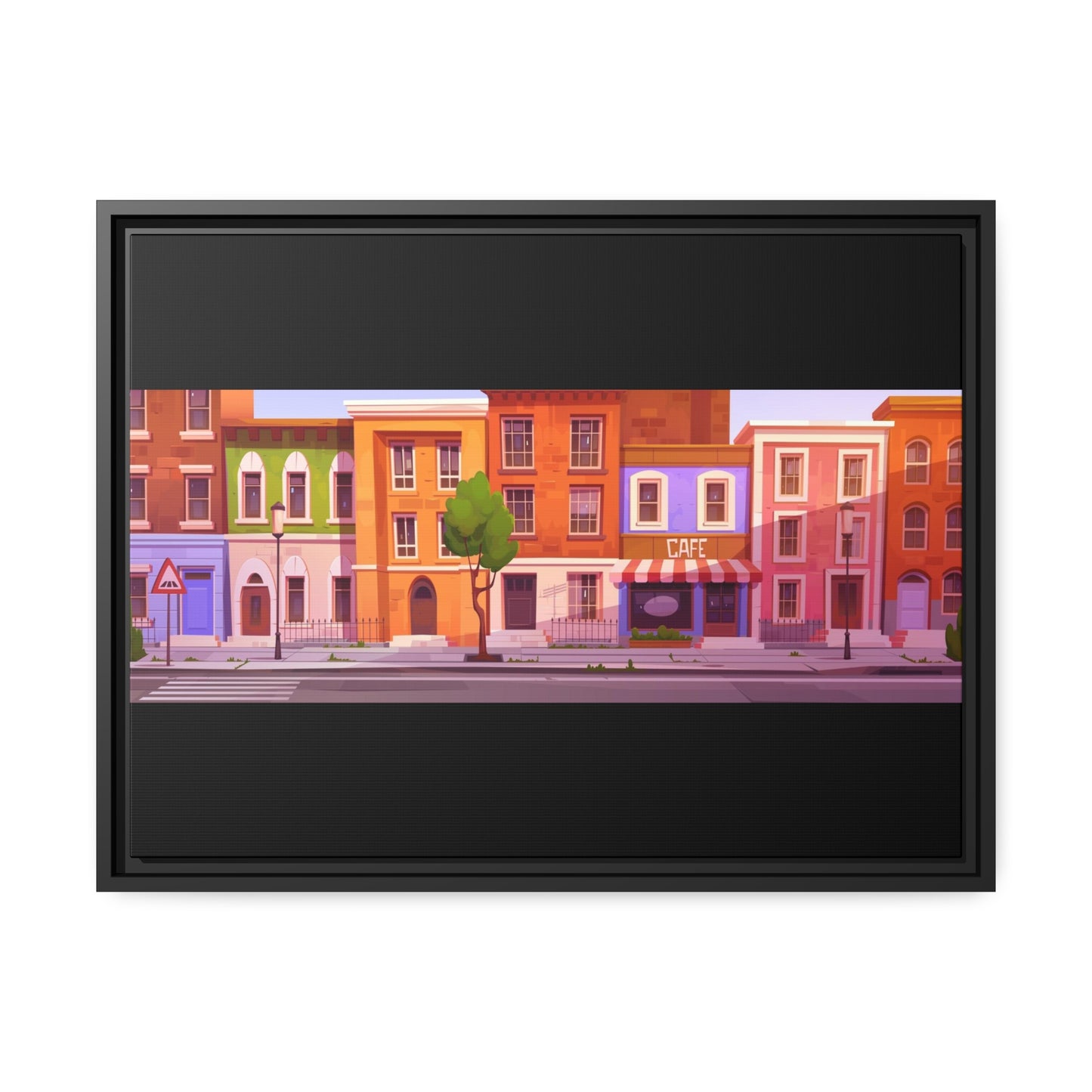 Notting Hill Matte Canvas, Black Frame Printify