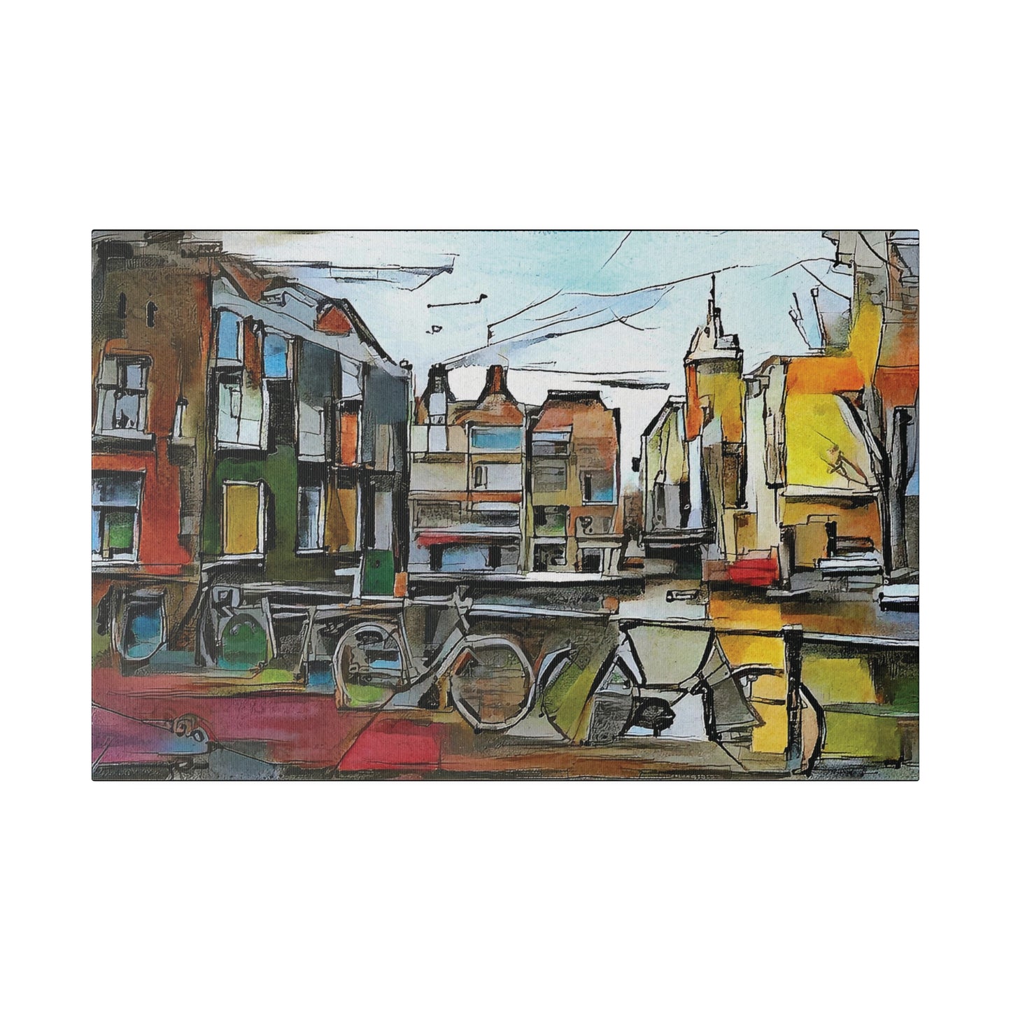 Walks in Amsterdam Canvas  Printify