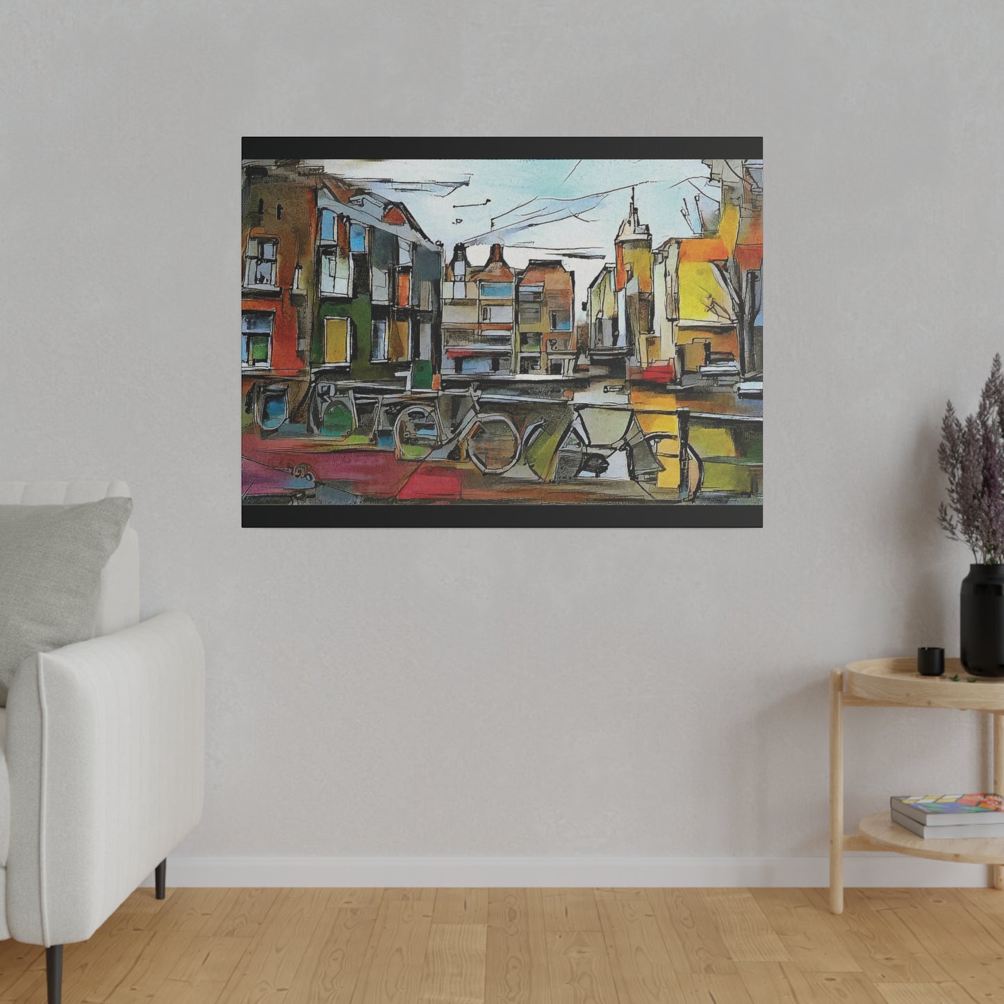 Walks in Amsterdam Canvas  Printify