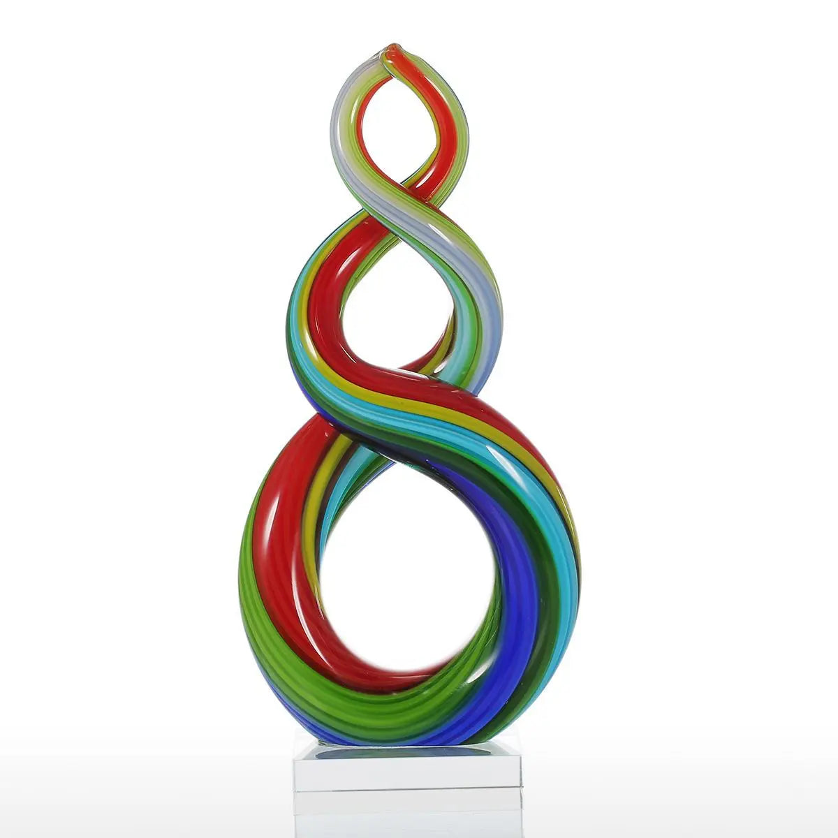 Vibrant Artisanal Glass Sculpture - Handmade Colorful Crafts Londecor