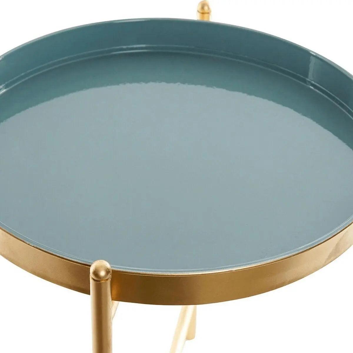 Side table Golden Metal Turquoise - Londecor