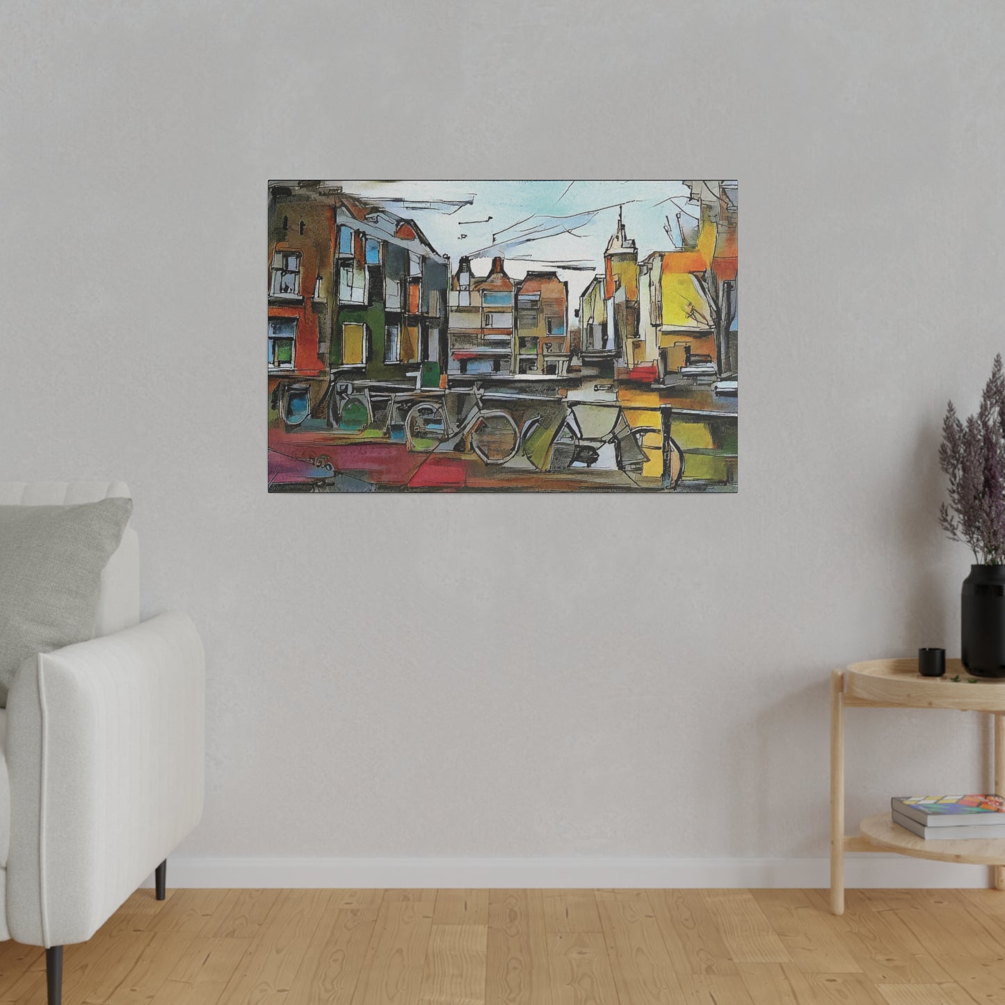Walks in Amsterdam Canvas  Printify