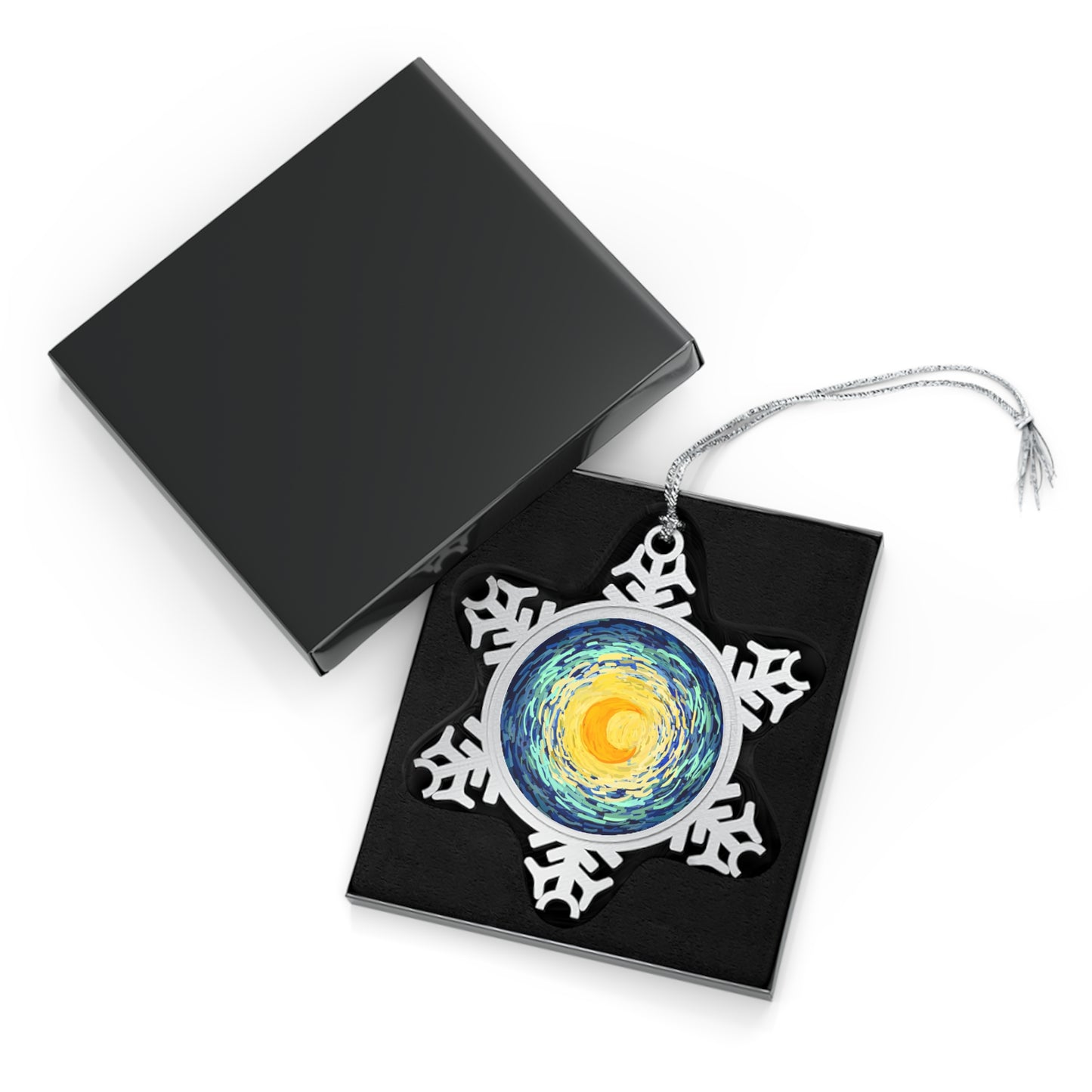 Starry Nights Snowflake Christmas Tree Pendant Printify