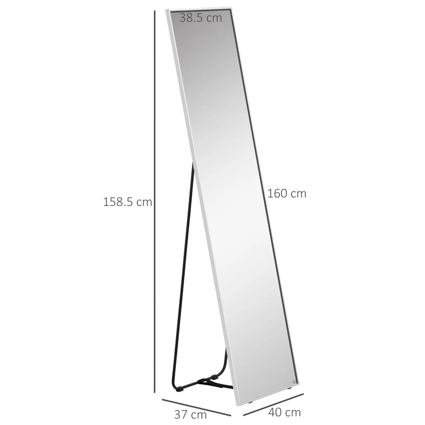 Silver Frame Full Length Mirror Londecor