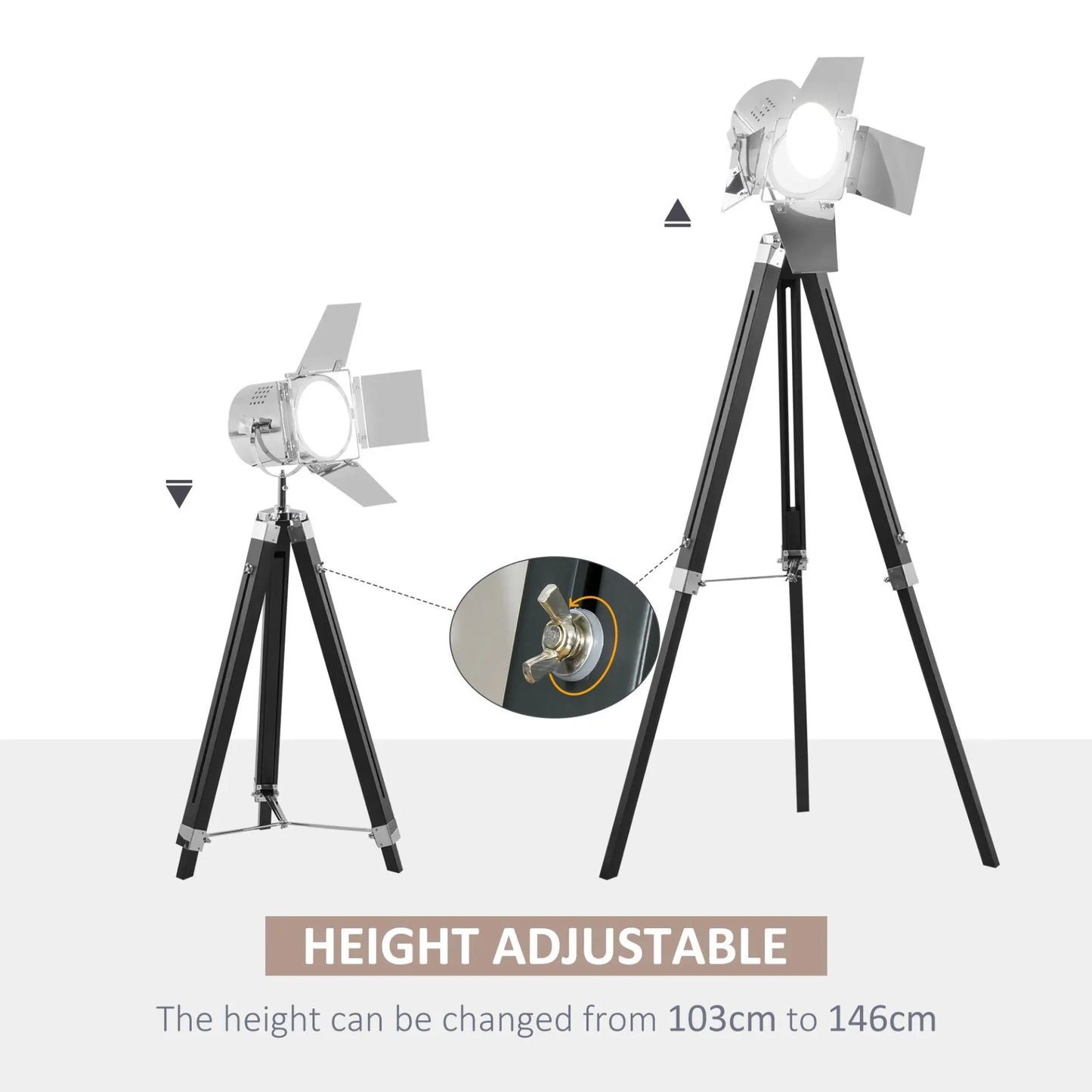 Industrial Tripod Floor Lamp. Londecor