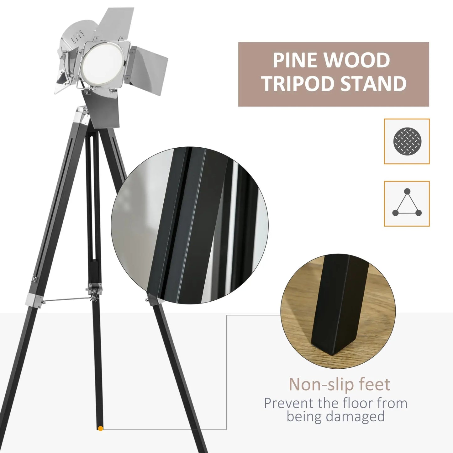 Industrial Tripod Floor Lamp. Londecor