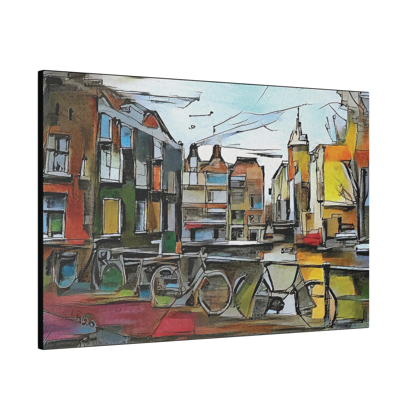 Walks in Amsterdam Canvas  Printify