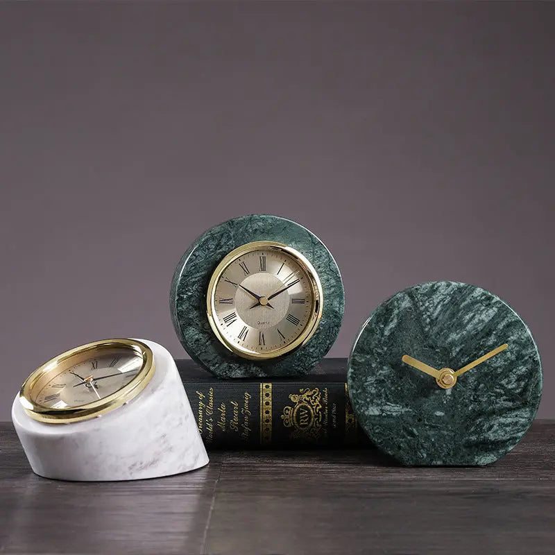 Marble Desktop Clock Londecor