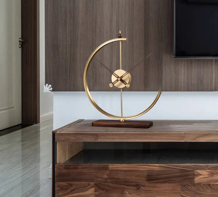 Walnut Pure Copper Clock Londecor