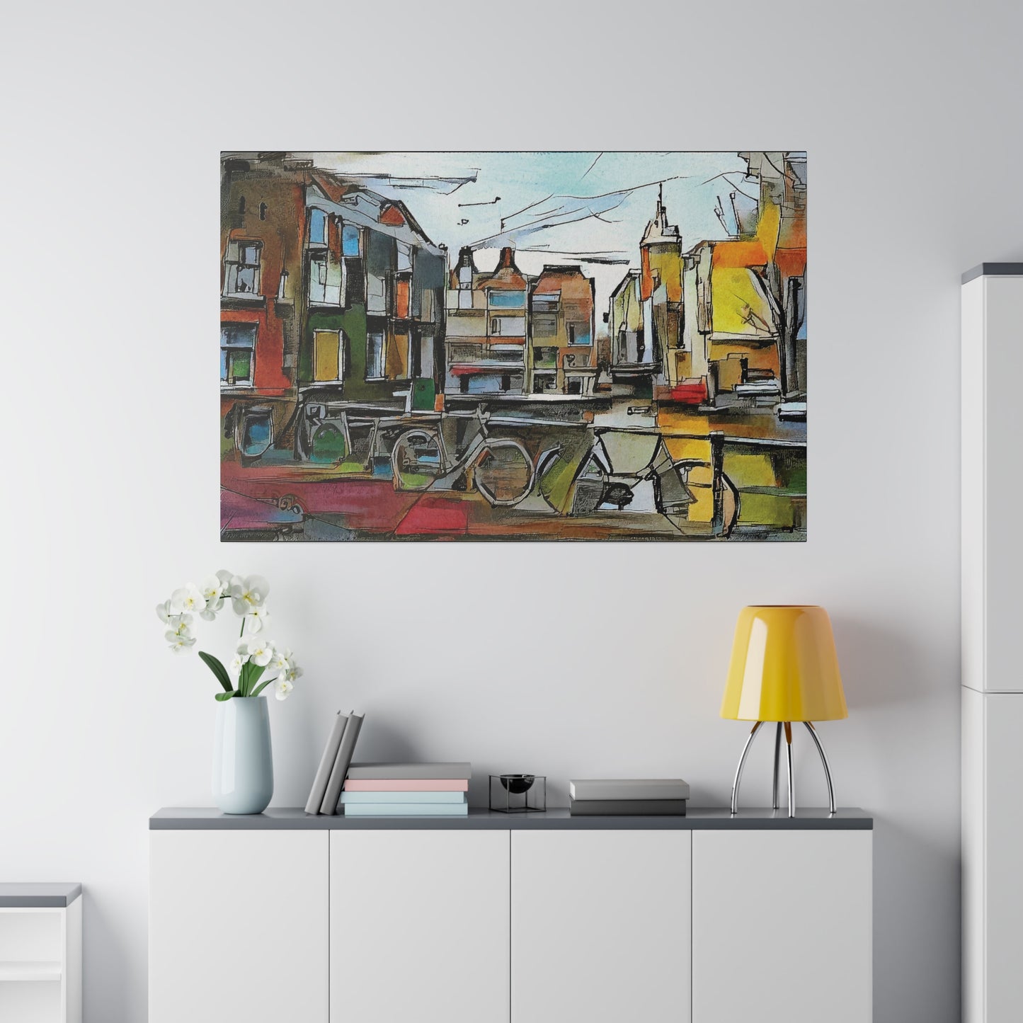 Walks in Amsterdam Canvas  Printify