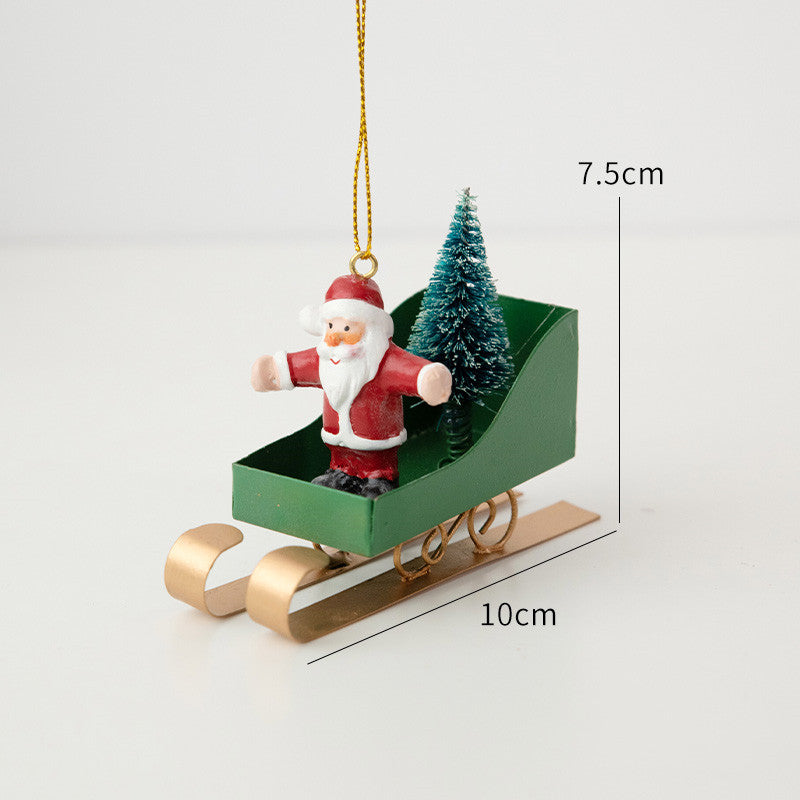 Sled Santa Christmas Tree Decoration Pendant Londecor