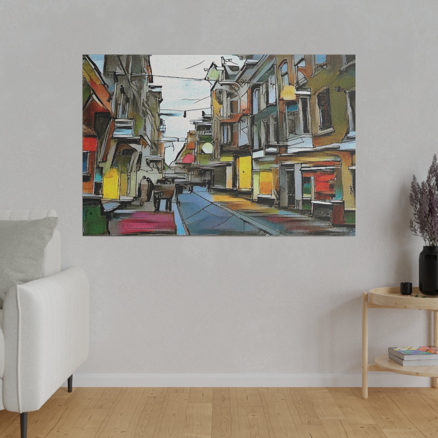 On The High Street Canvas Printify