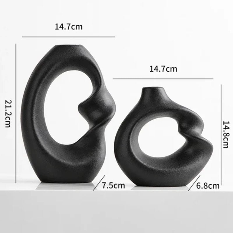 Minimalist Ceramic Vase: Aura | Modern Home Decor (Light Luxury, Nordic)