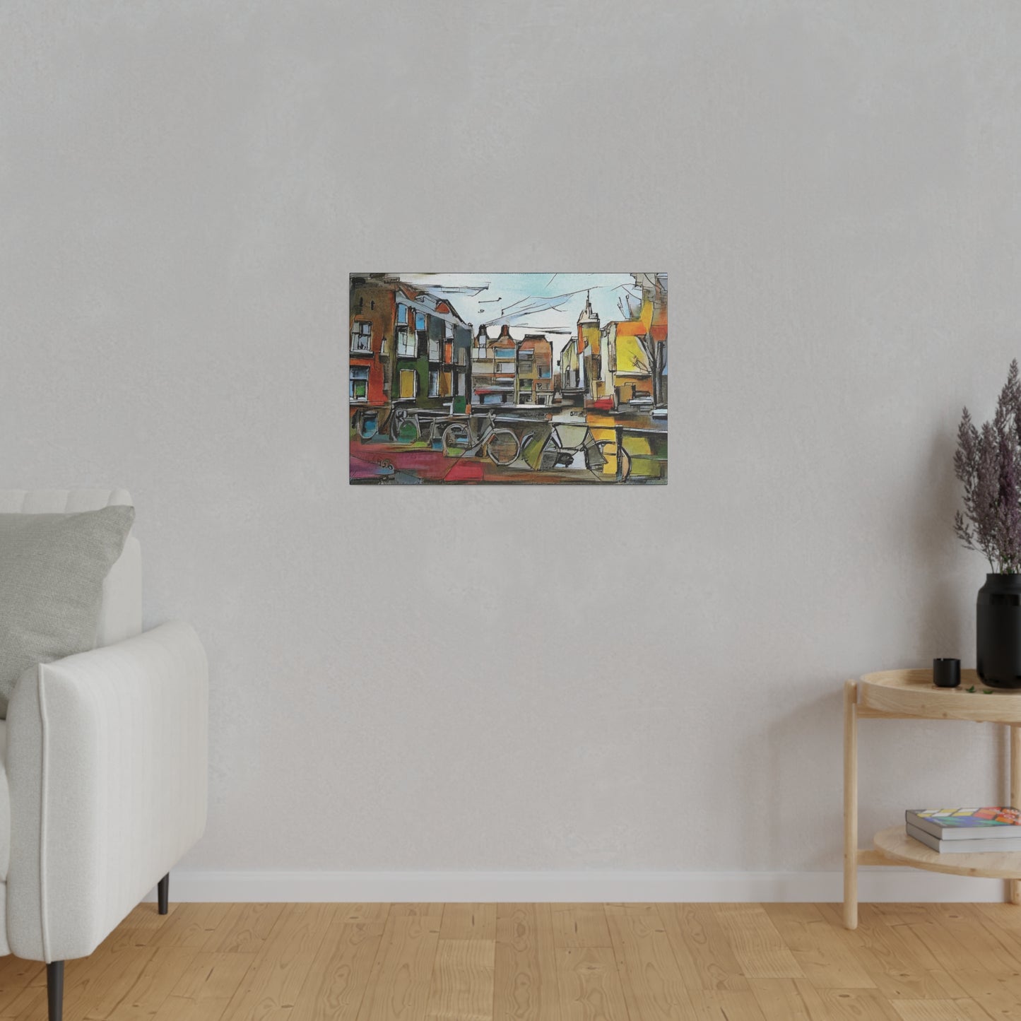 Walks in Amsterdam Canvas  Printify