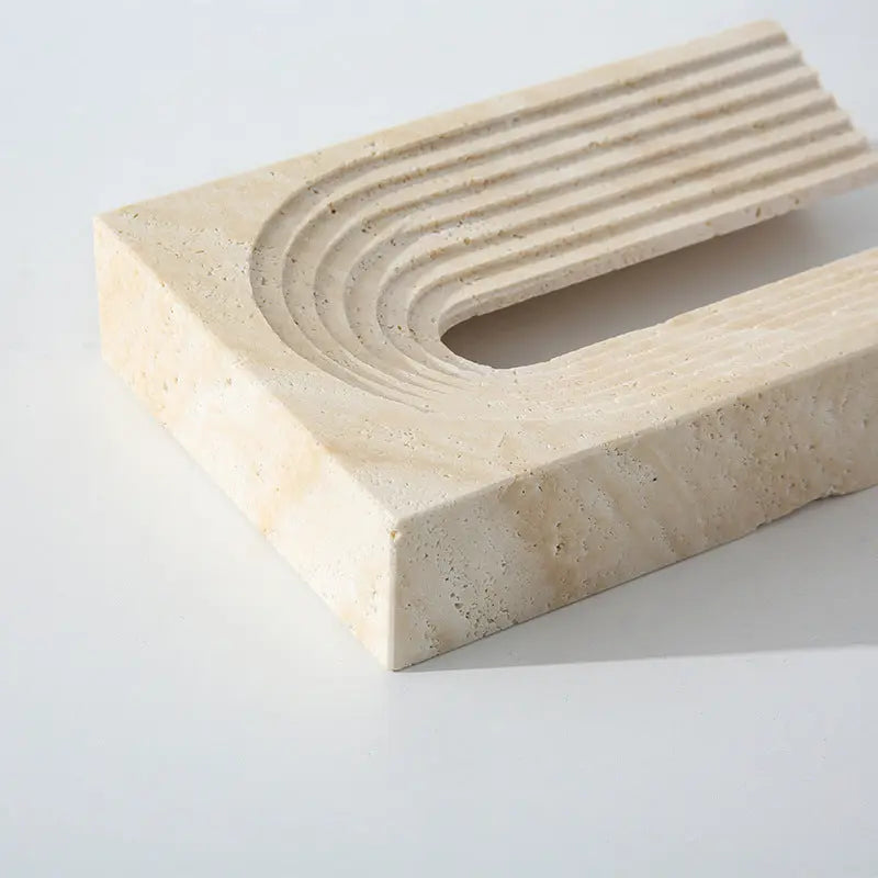 Natural Travertine Arched Porch Ornament Londecor
