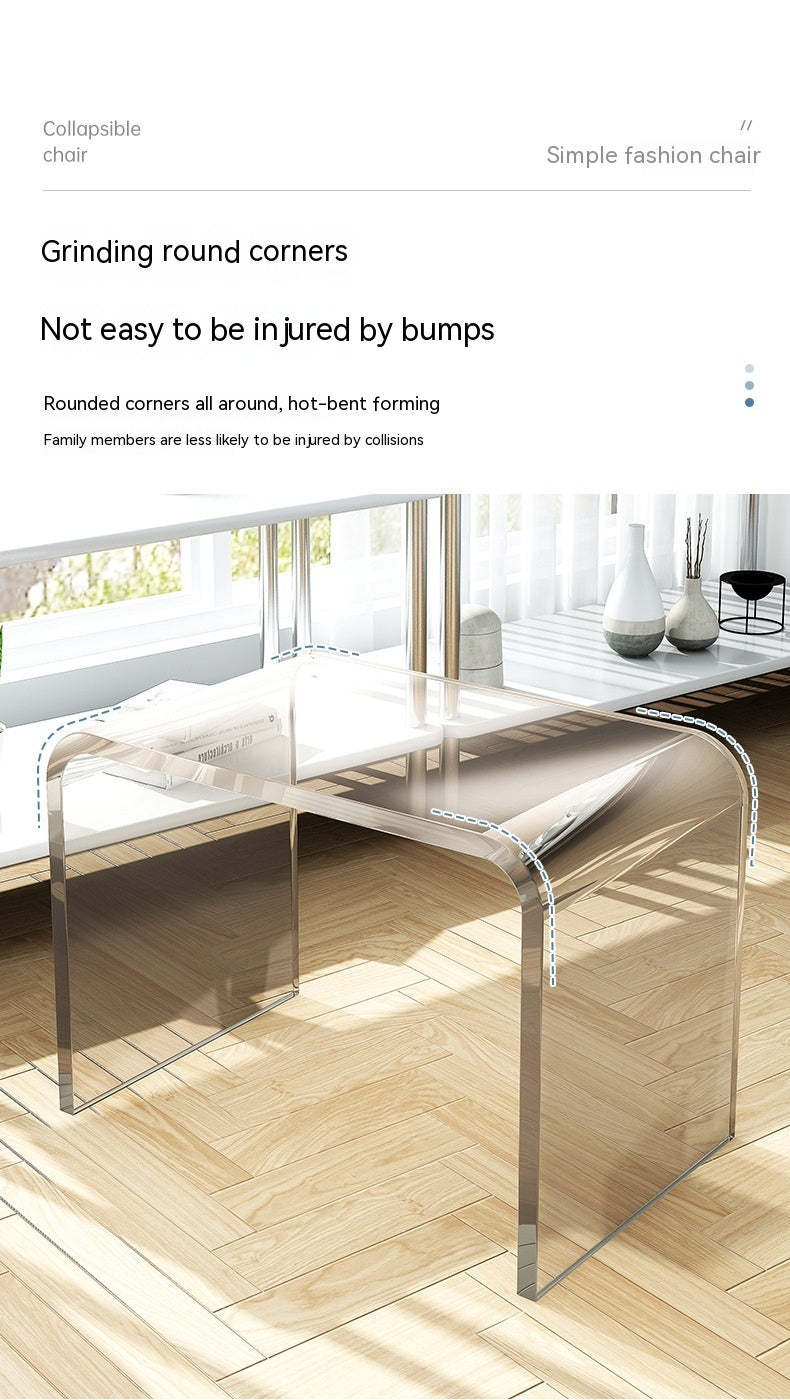 Modern Minimalist: Acrylic Coffee Table (Light Luxury, Side Table/Nightstand)