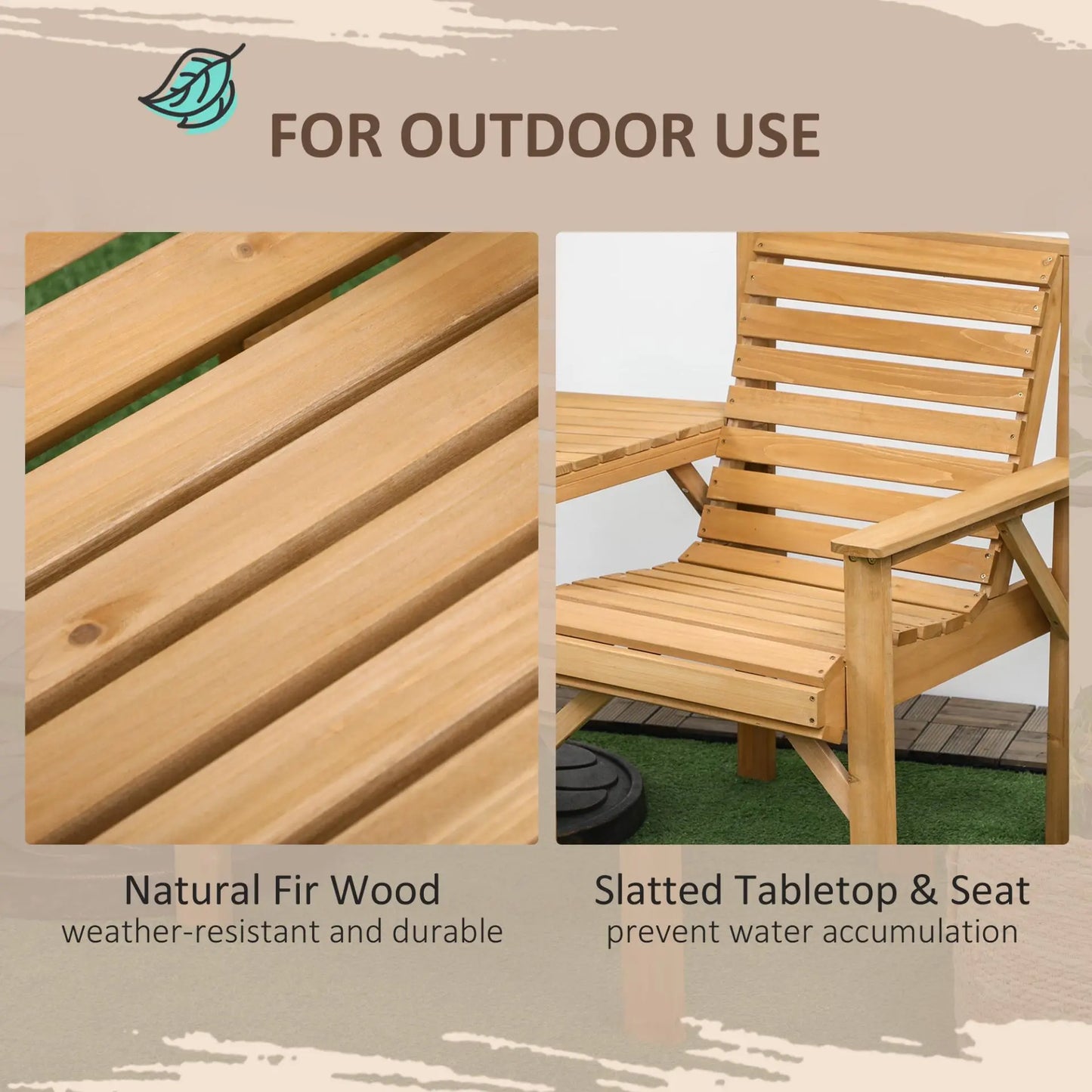 Wooden Garden Love Seat. Londecor