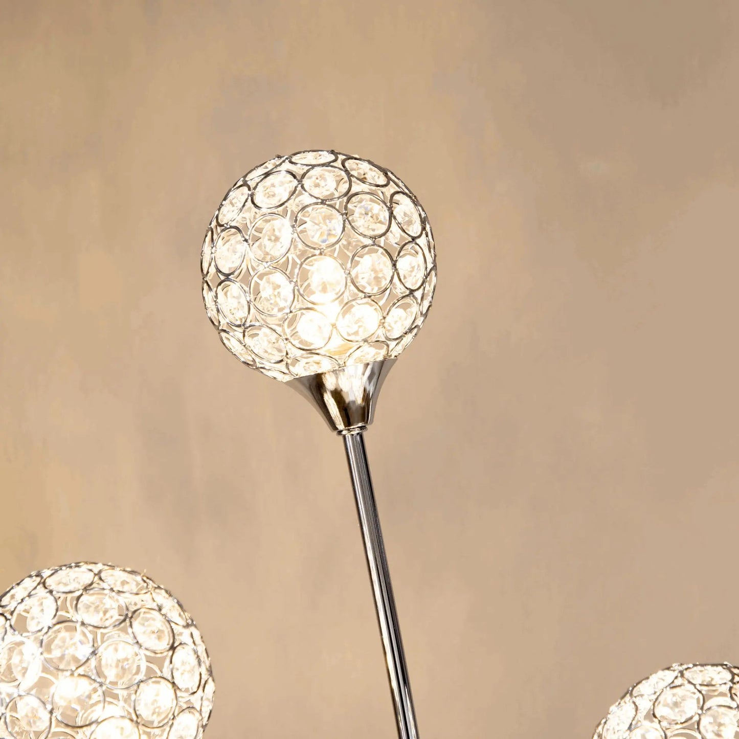 5-Light Crystal Upright Floor Lamp - Londecor