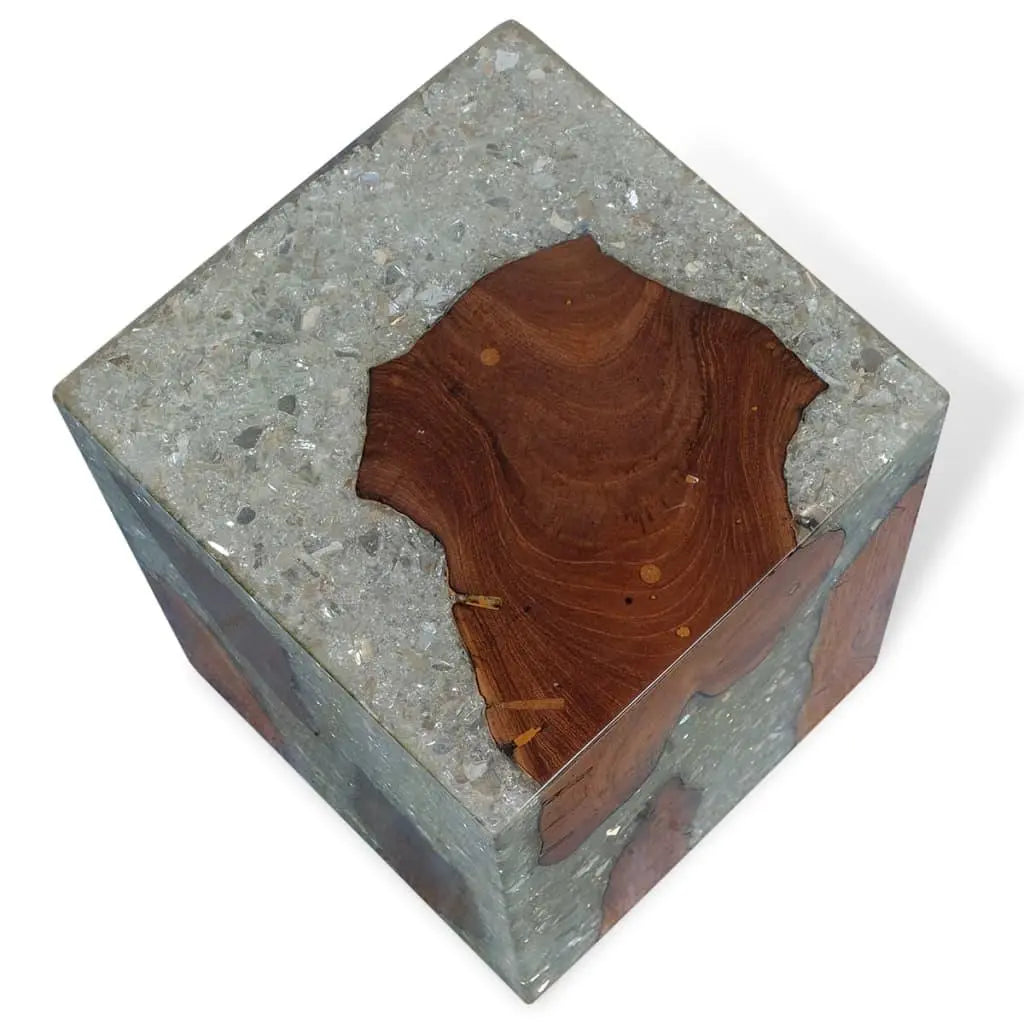 Solid Teak Wood and Resin Table Londecor