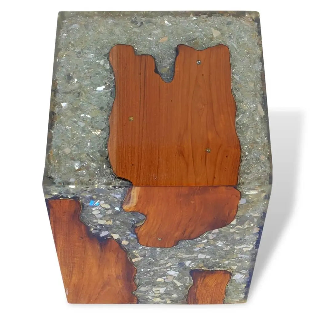 Solid Teak Wood and Resin Table Londecor