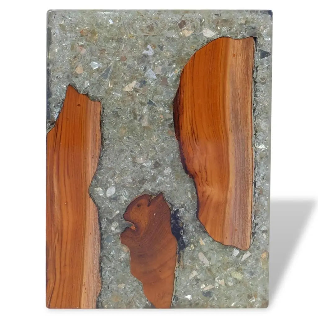 Solid Teak Wood and Resin Table Londecor