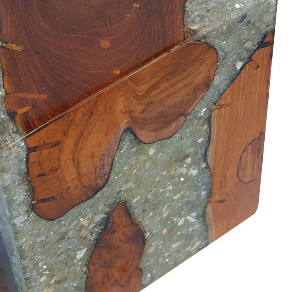 Solid Teak Wood and Resin Table Londecor