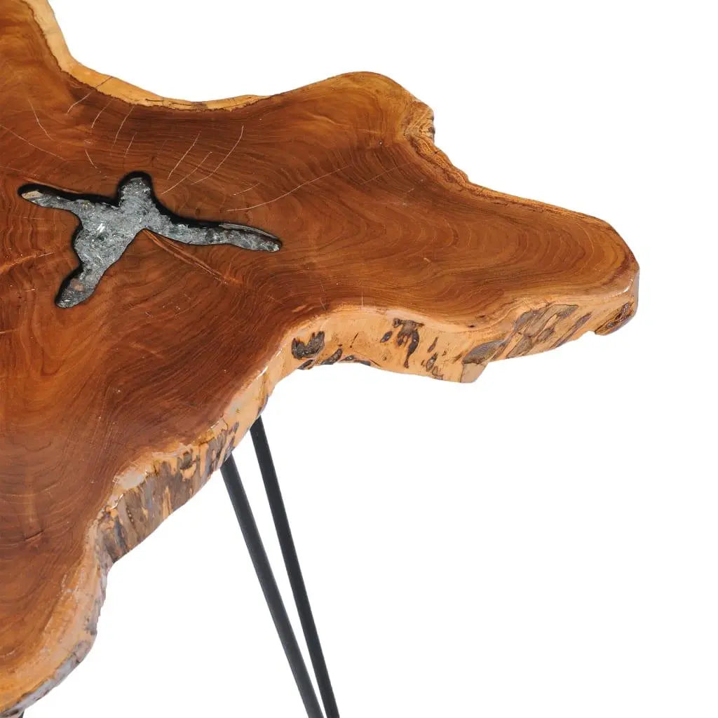 Teak Wood and Resin Side Table Londecor