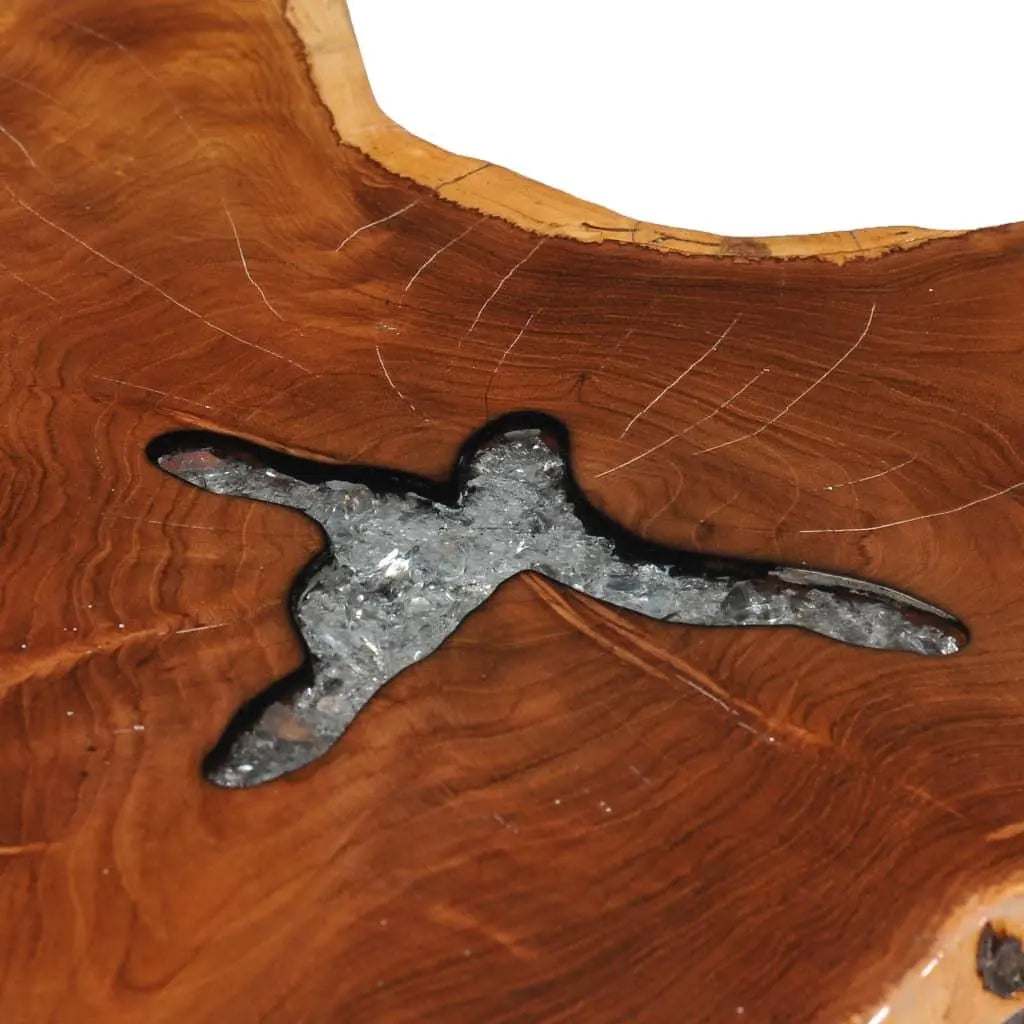 Teak Wood and Resin Side Table Londecor