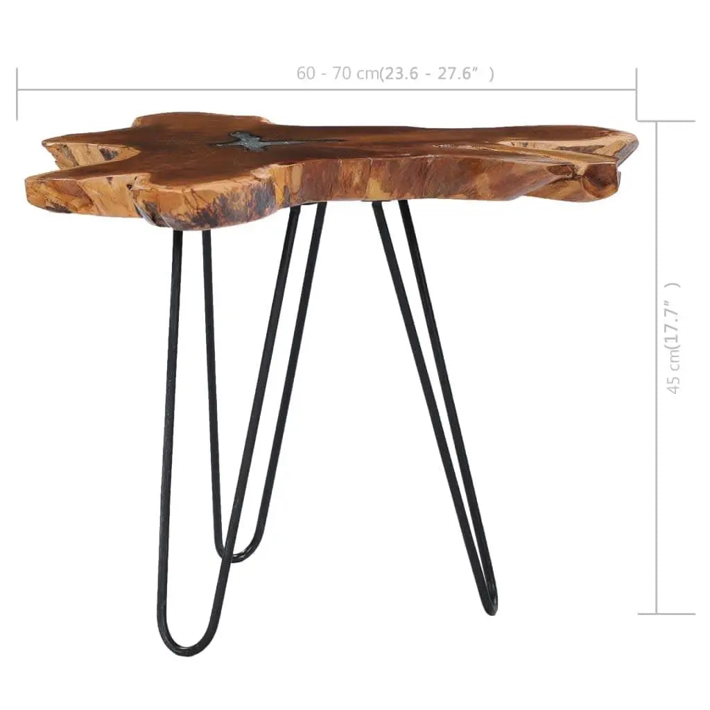 Teak Wood and Resin Side Table Londecor