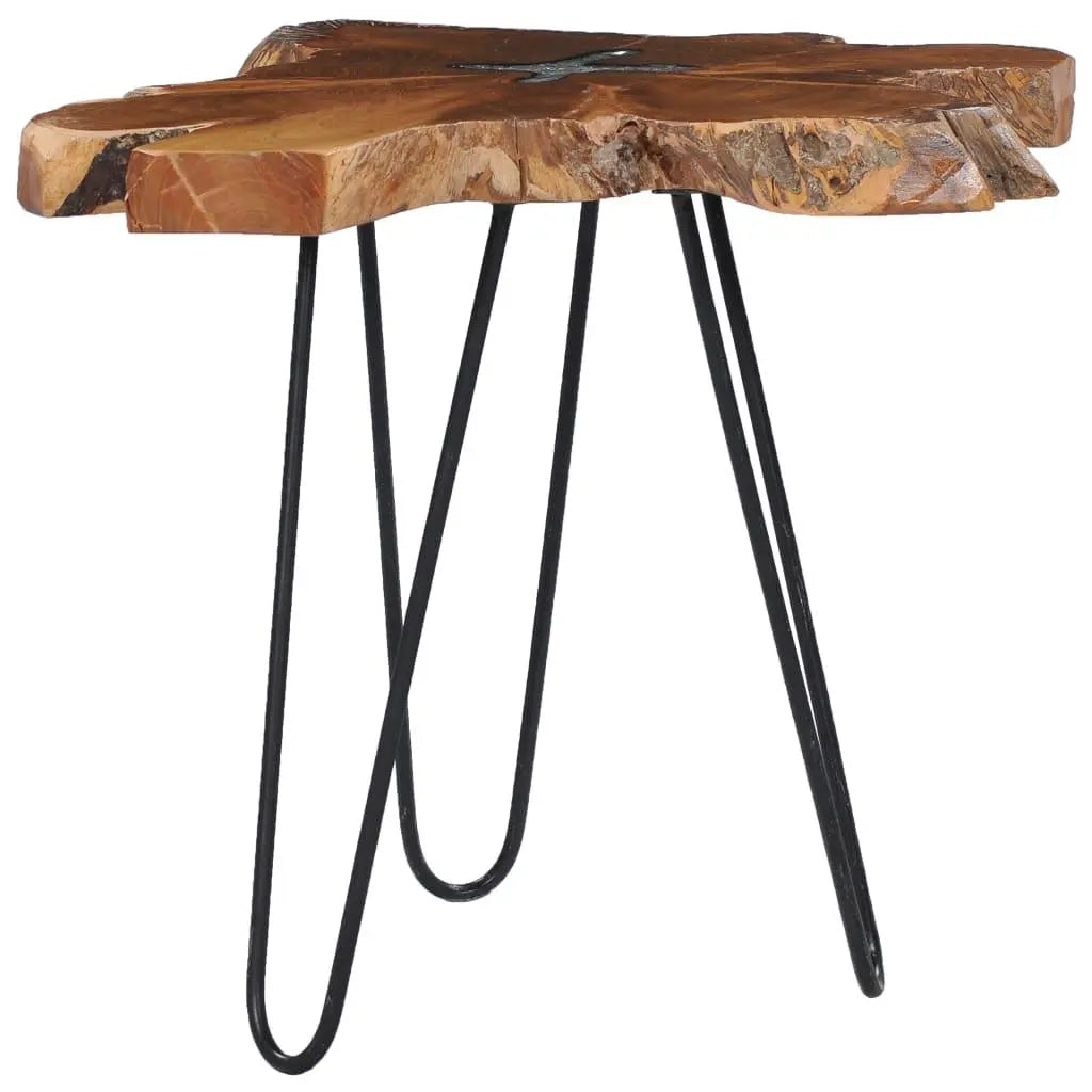 Teak Wood and Resin Side Table Londecor