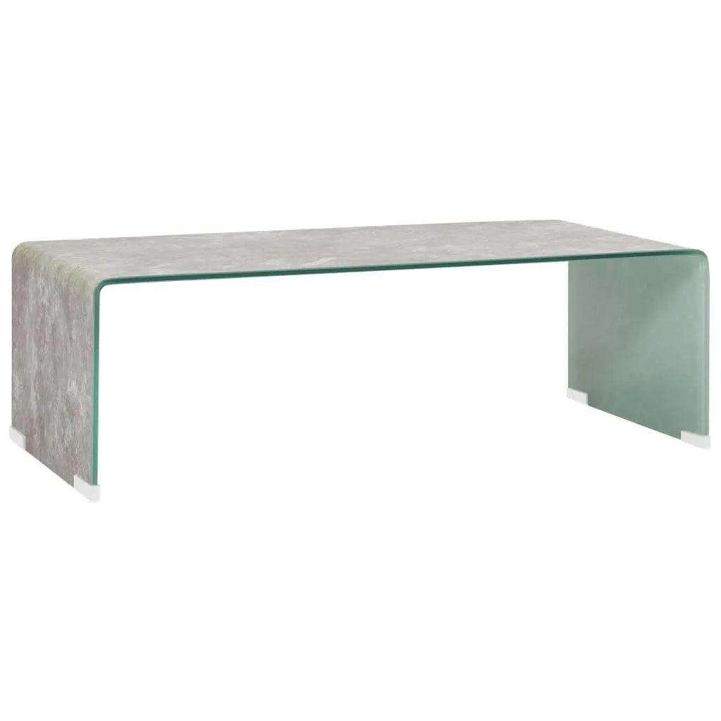 Coffee Table Brown Marble 98x45x31 cm Tempered Glass Londecor