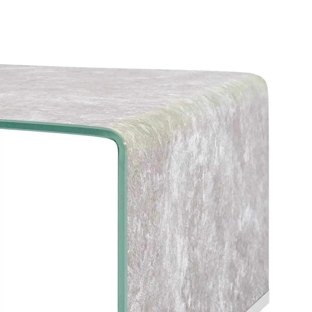 Coffee Table Brown Marble 98x45x31 cm Tempered Glass Londecor