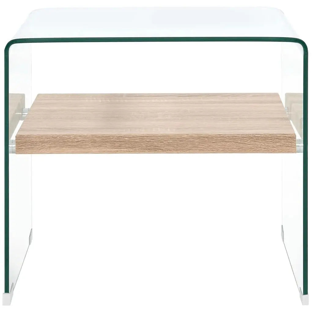 Coffee Table Clear 50x50x45 cm Tempered Glass Londecor
