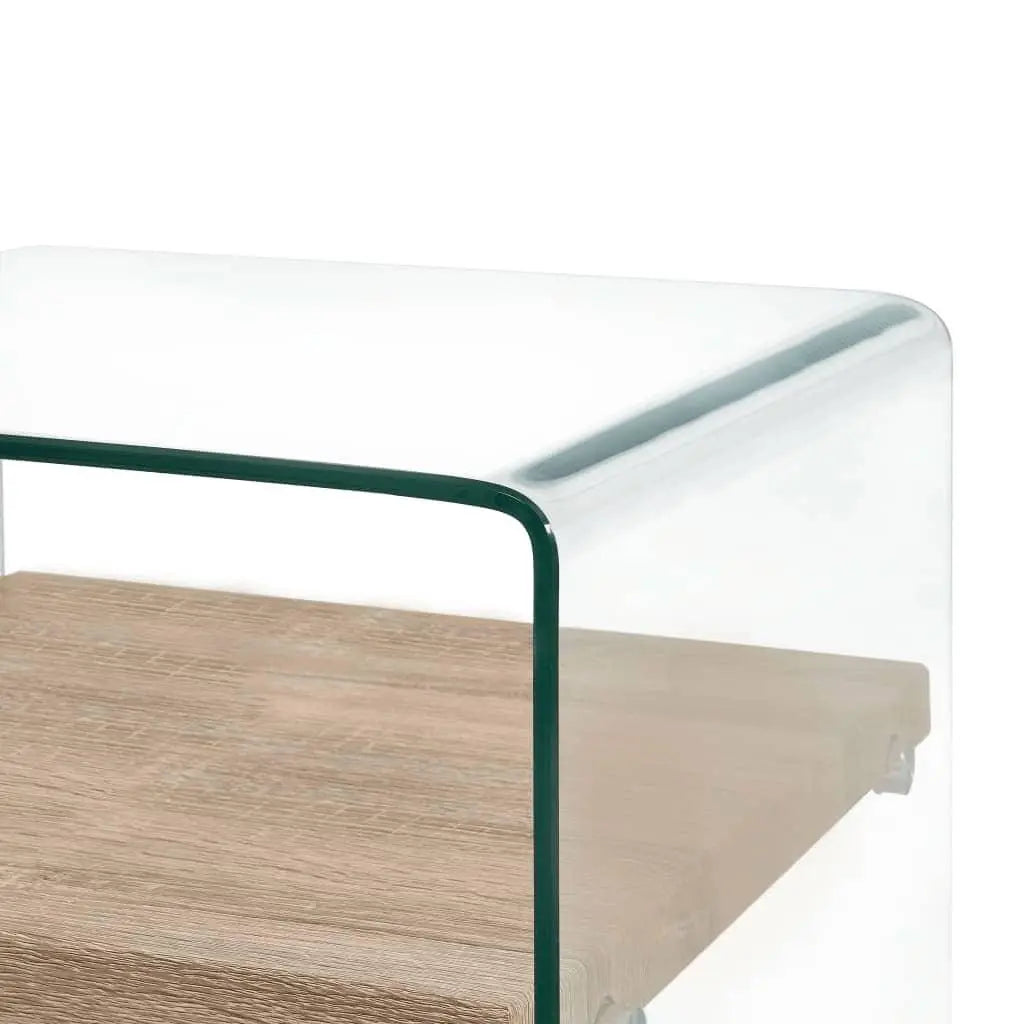 Coffee Table Clear 50x50x45 cm Tempered Glass Londecor