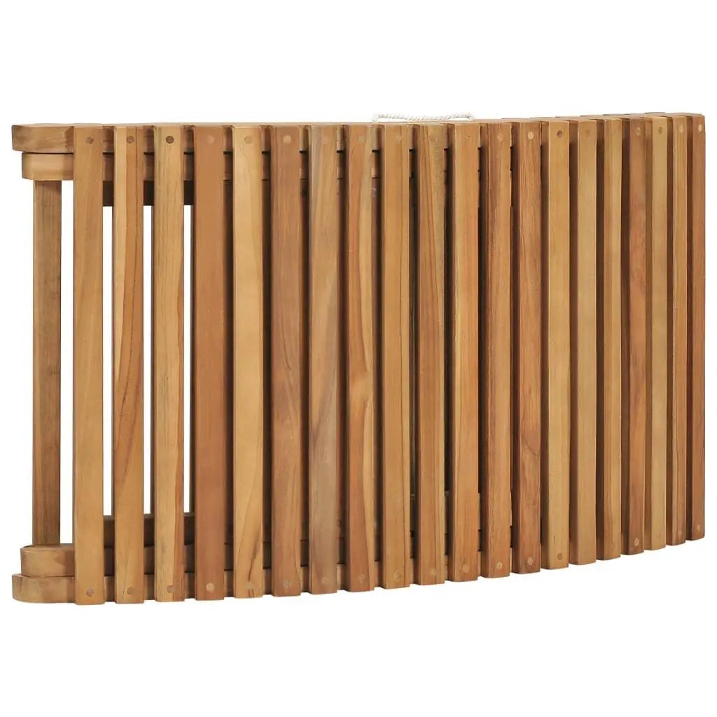 Folding Sun Lounger with Table Solid Teak Wood Londecor
