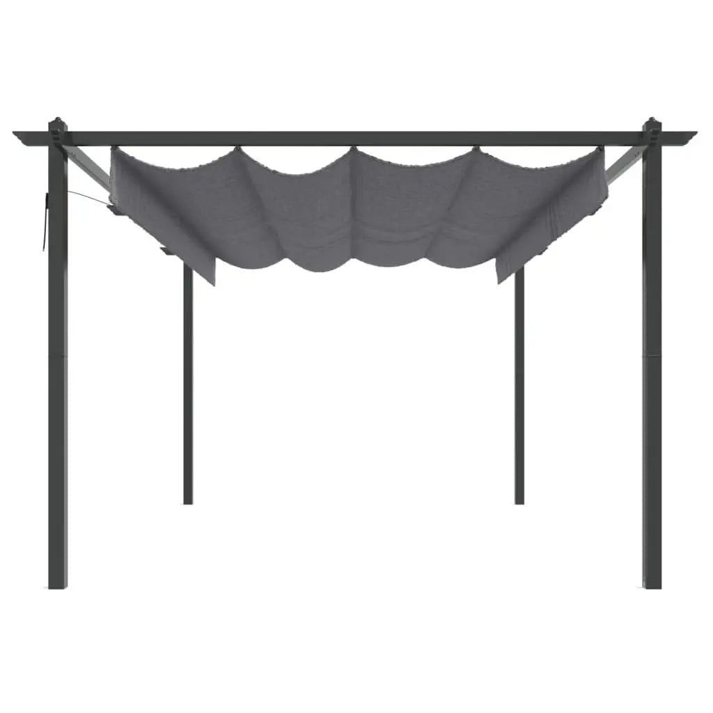 Garden Gazebo with Retractable Roof 4x3 m Anthracite Londecor