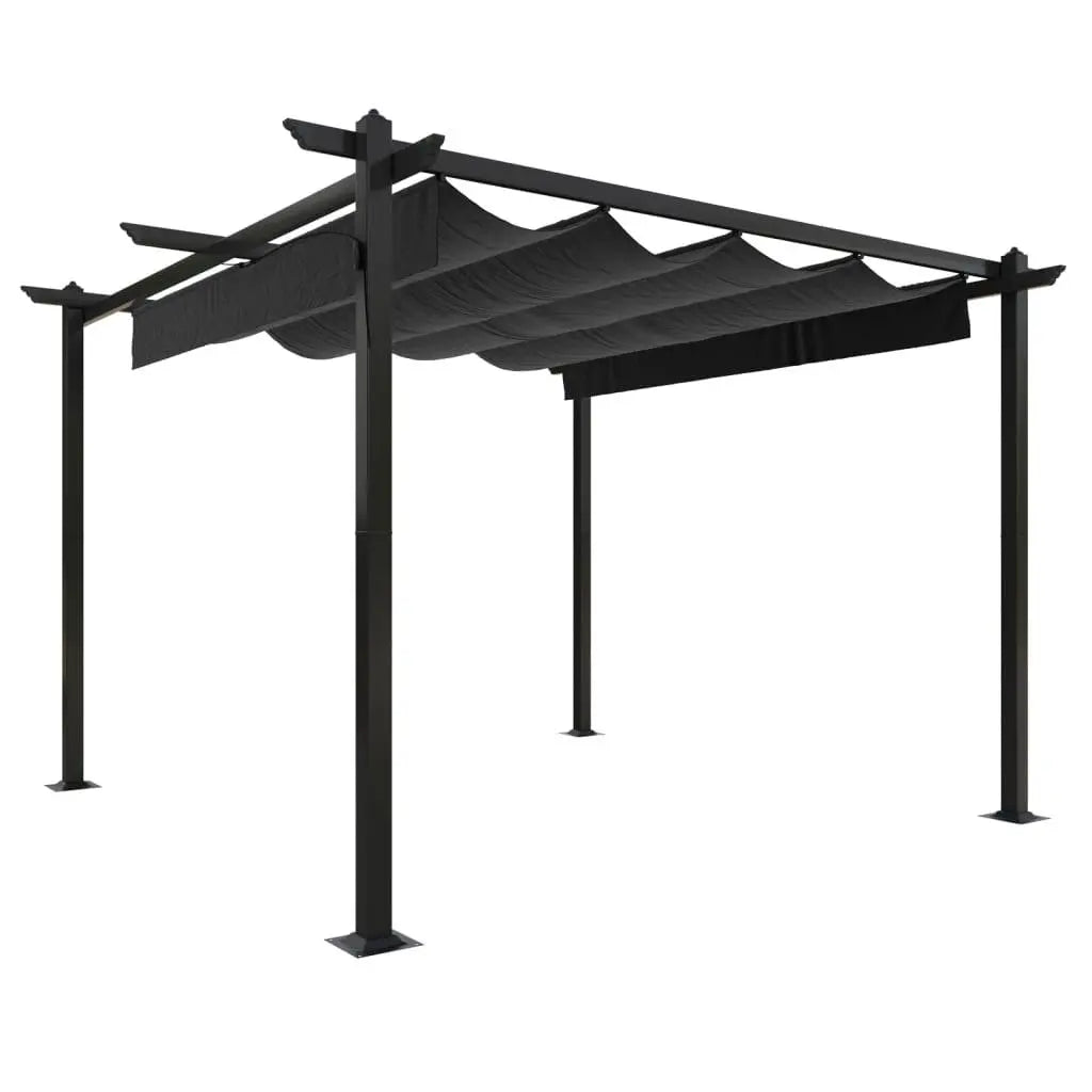 Garden Gazebo with Retractable Roof 3x3 m Anthracite Londecor
