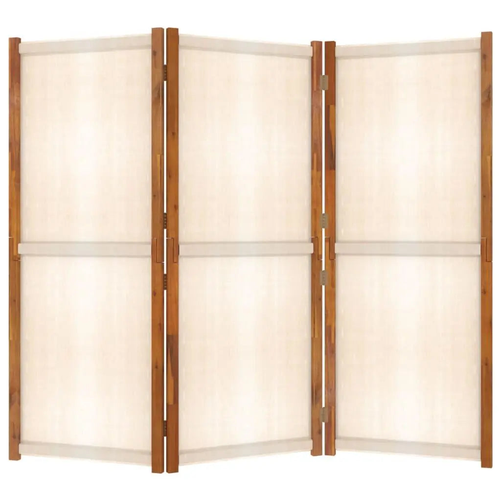 Cream White Room Divider - 3 Panels (210x180 cm) Londecor