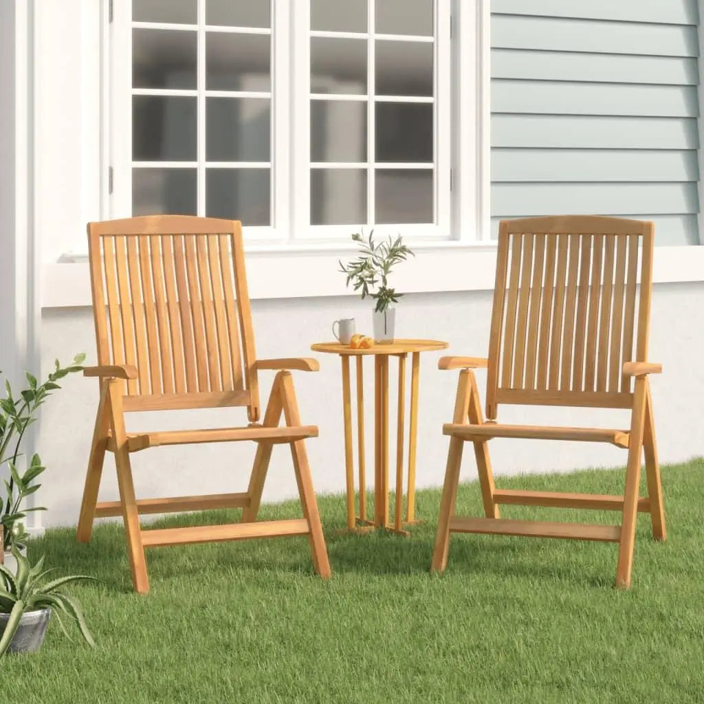 Reclining Garden Chair 2 pcs Solid Wood Teak - Londecor