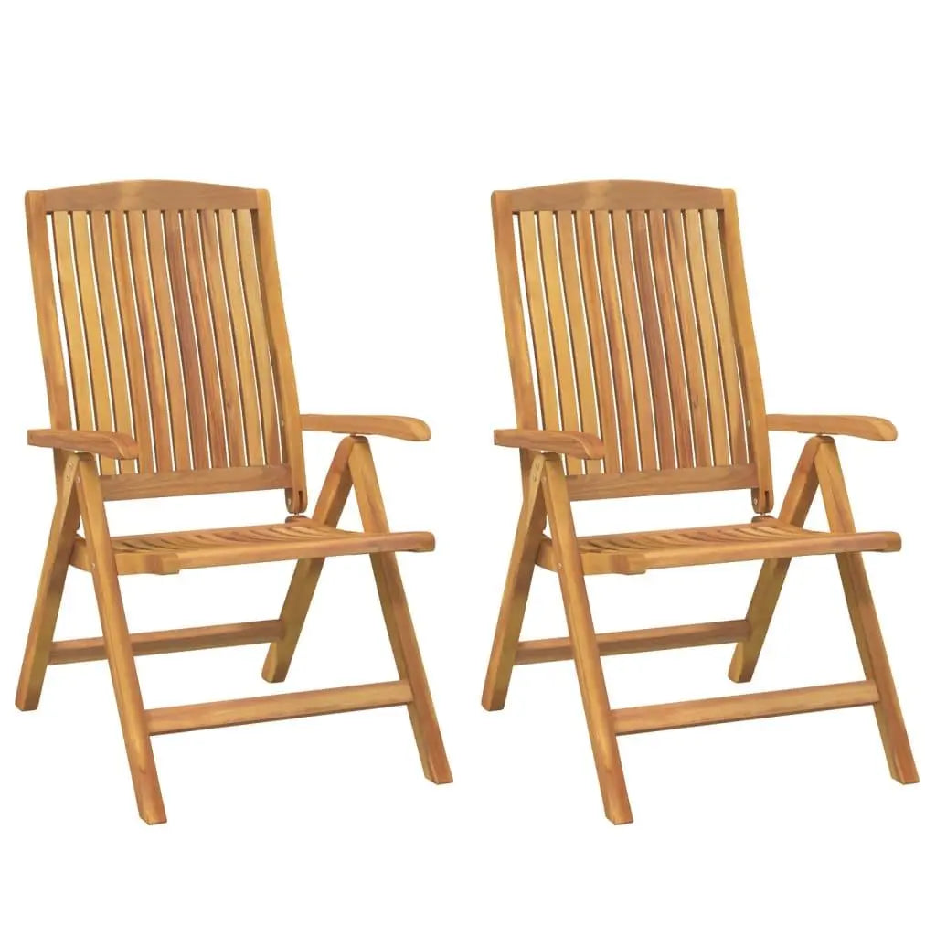 Reclining Garden Chair 2 pcs Solid Wood Teak - Londecor