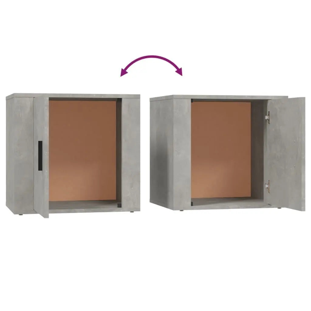 Bedside Cabinet Concrete Grey 50x39x47 cm Londecor