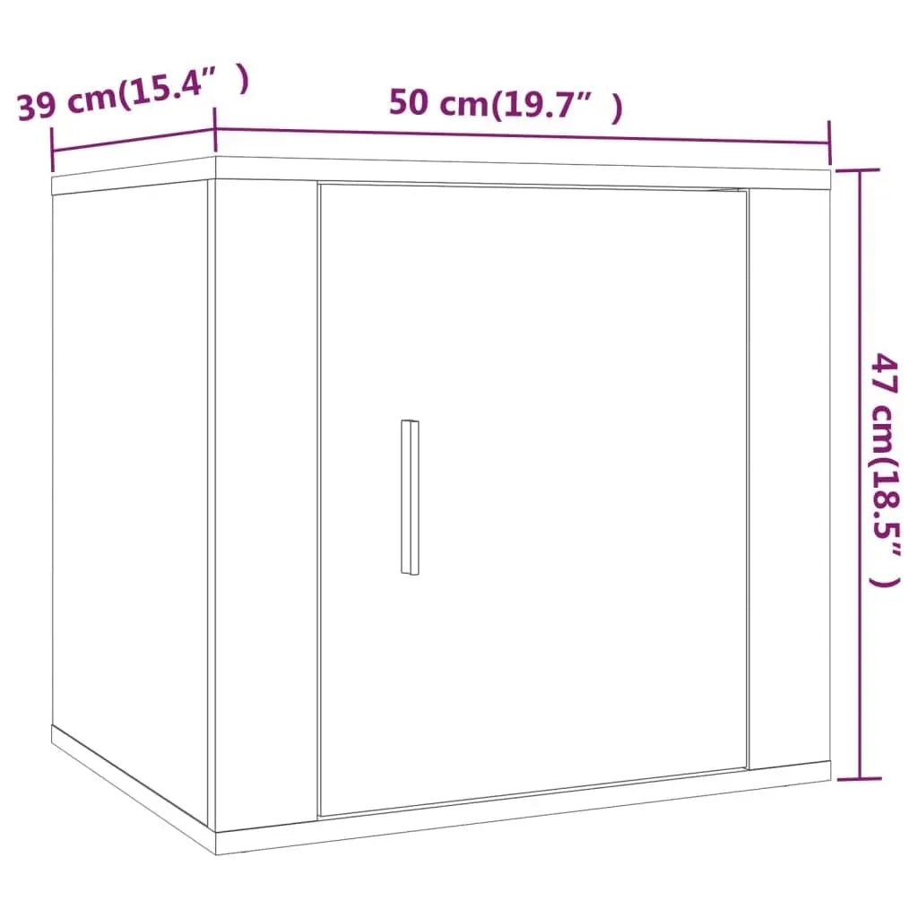 Bedside Cabinet Concrete Grey 50x39x47 cm Londecor