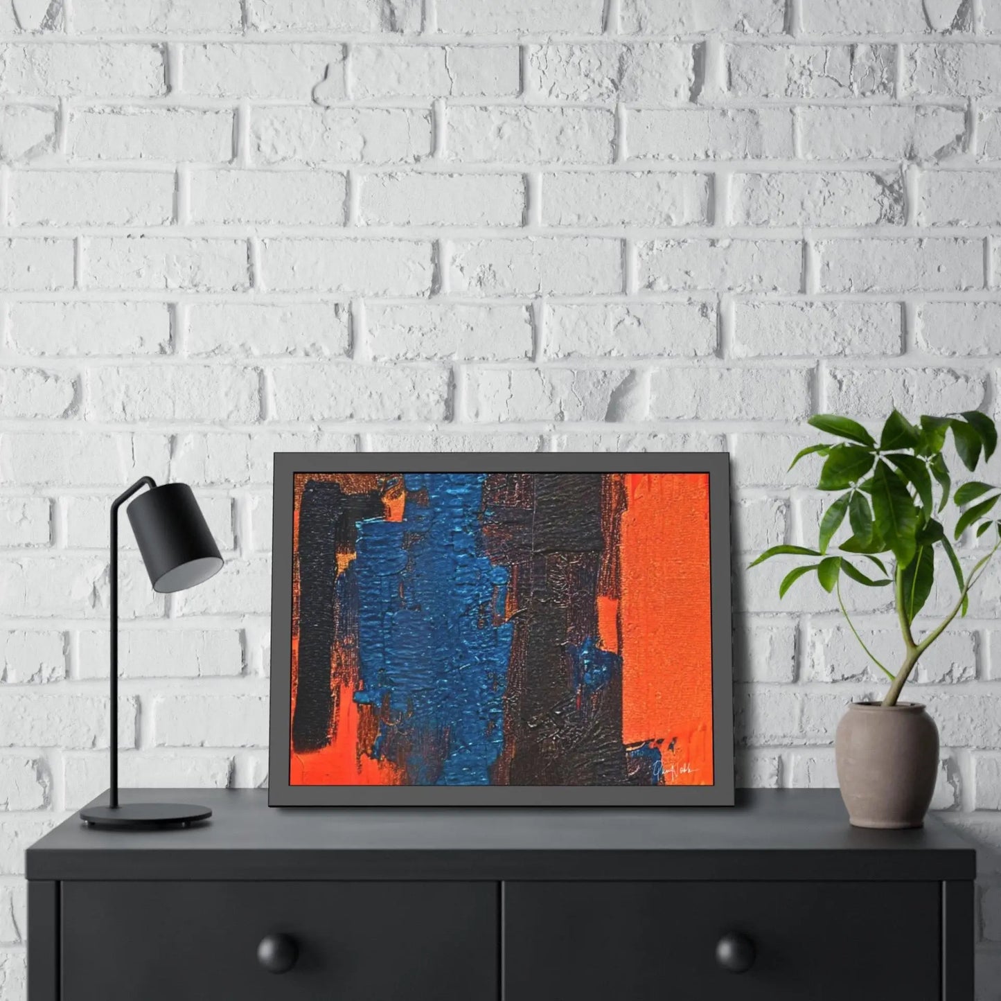 Framed Abstract Poster STRENGHT Open Edition Eco-Friendly By QueenNoble Londecor