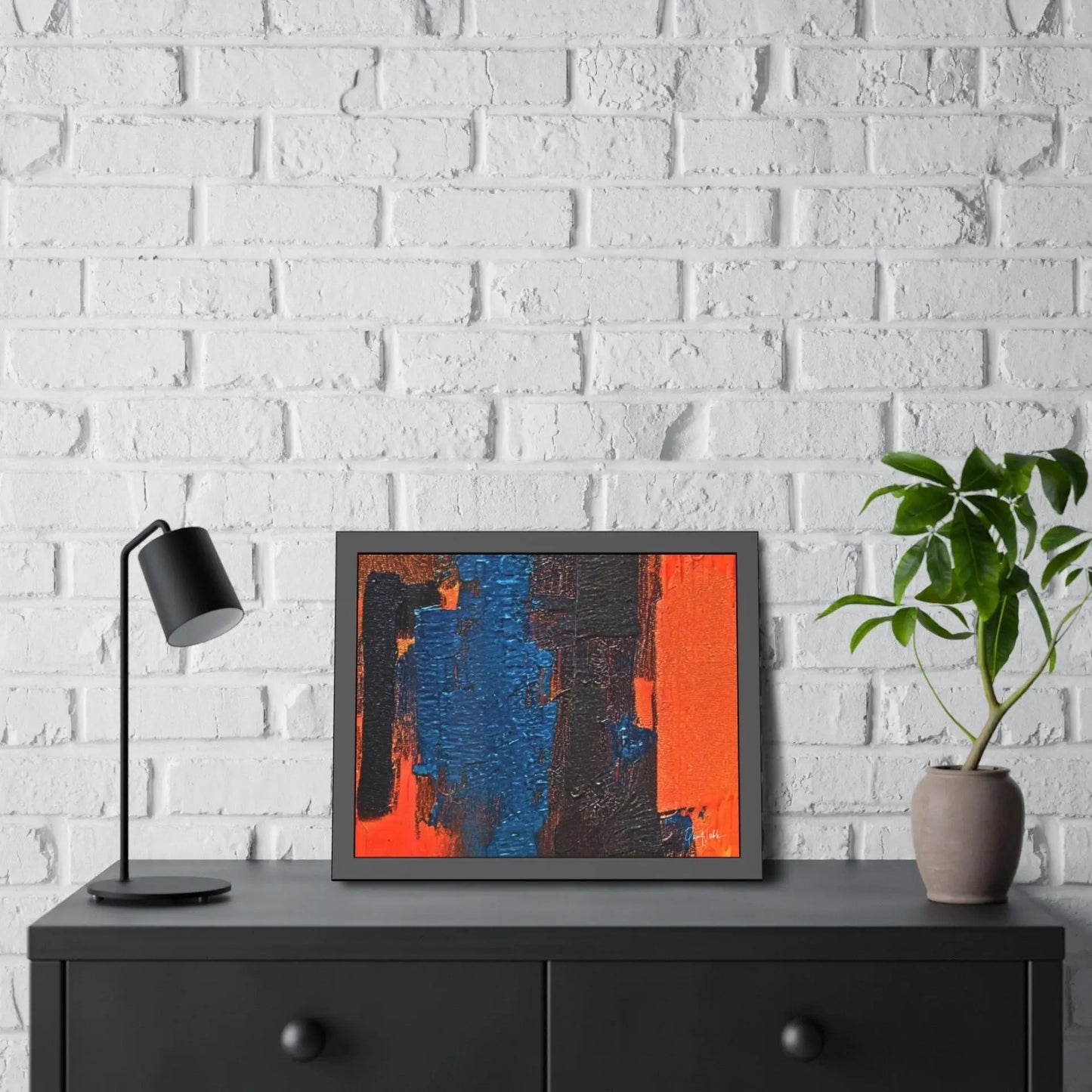 Framed Abstract Poster STRENGHT Open Edition Eco-Friendly By QueenNoble Londecor