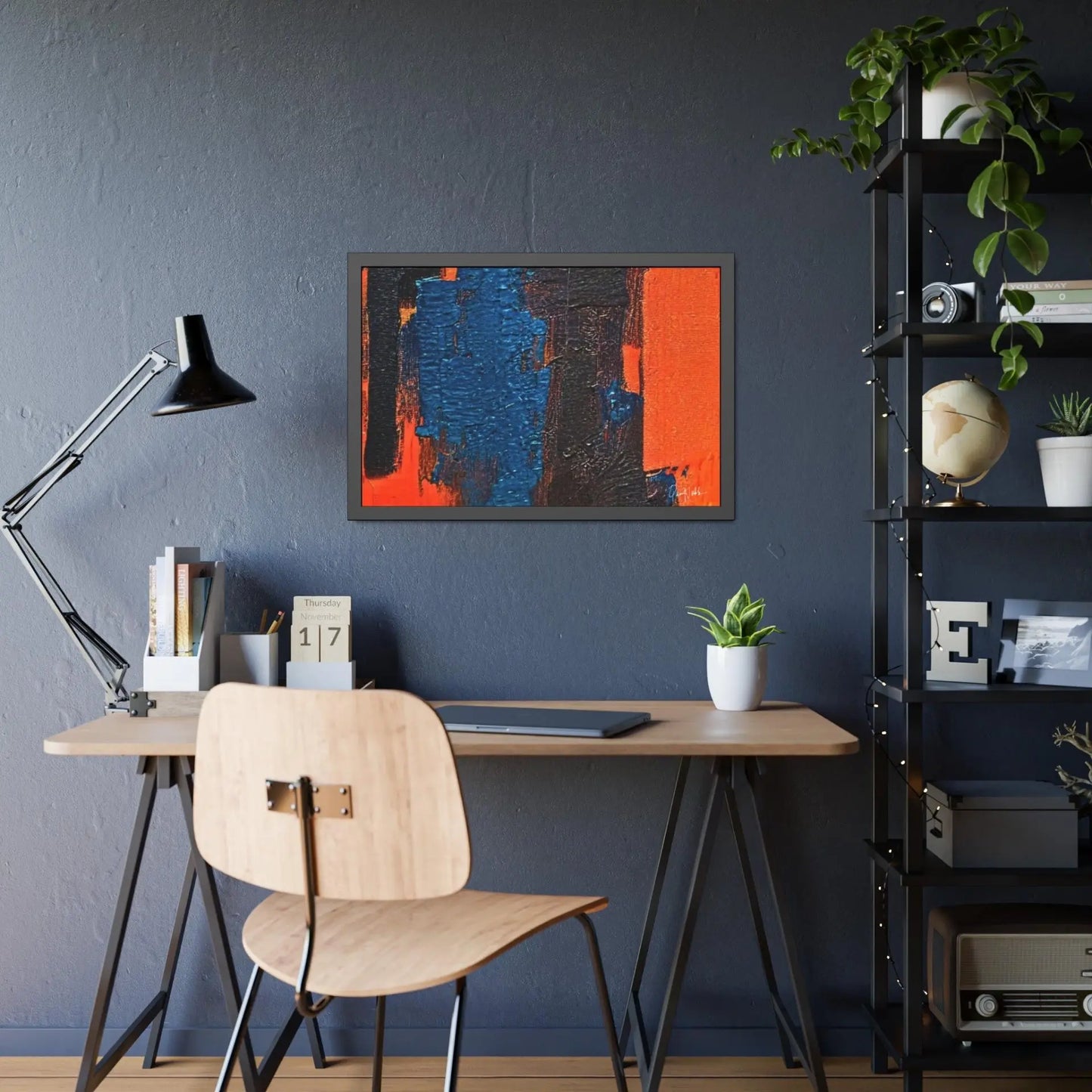 Framed Abstract Poster STRENGHT Open Edition Eco-Friendly By QueenNoble Londecor