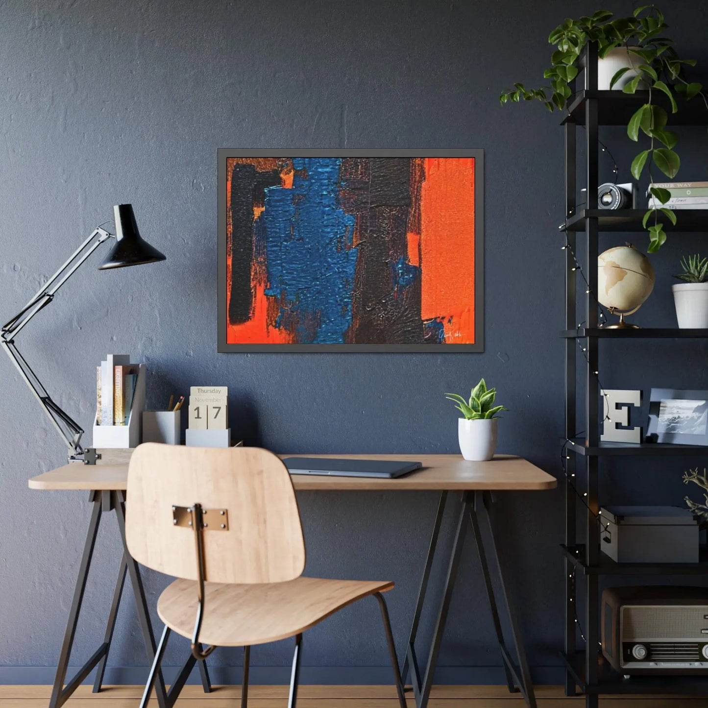 Framed Abstract Poster STRENGHT Open Edition Eco-Friendly By QueenNoble Londecor