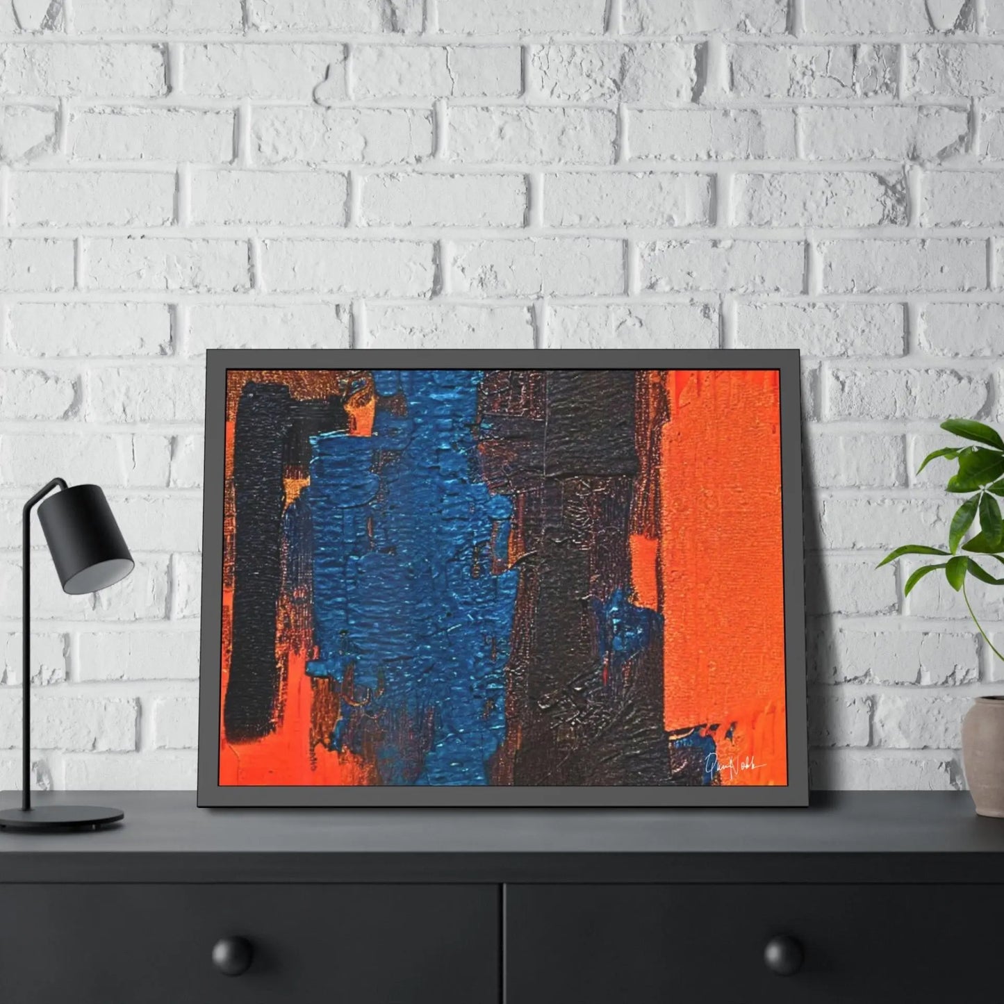 Framed Abstract Poster STRENGHT Open Edition Eco-Friendly By QueenNoble Londecor