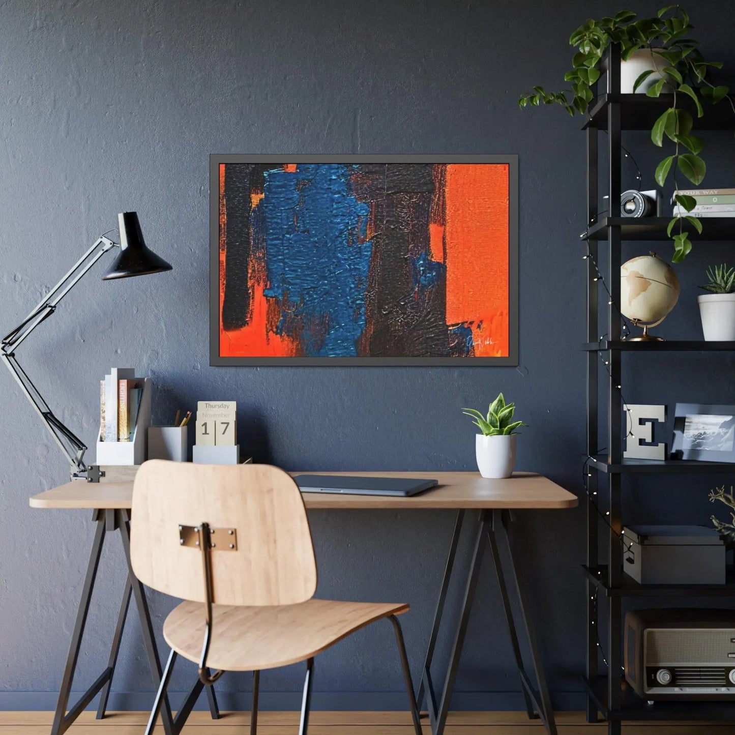 Framed Abstract Poster STRENGHT Open Edition Eco-Friendly By QueenNoble Londecor