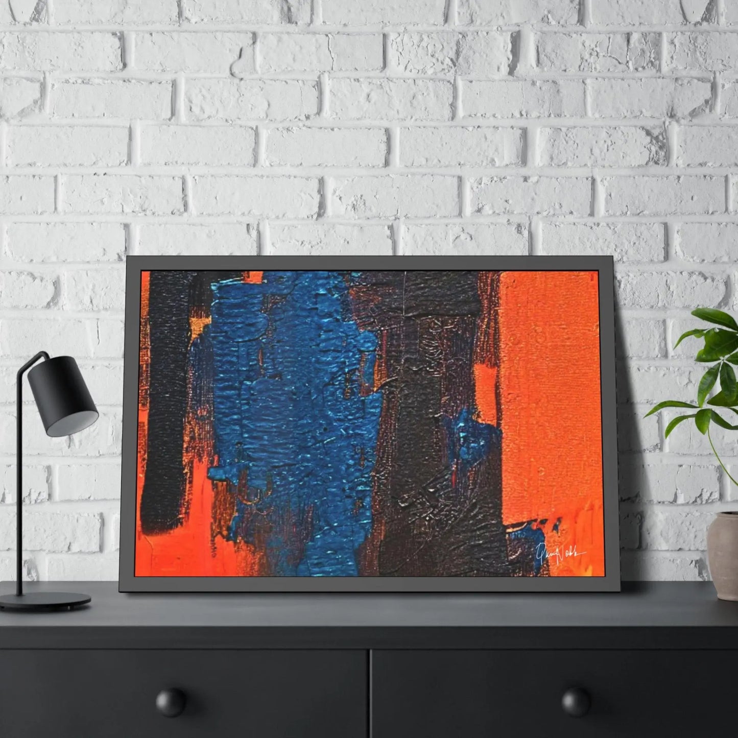 Framed Abstract Poster STRENGHT Open Edition Eco-Friendly By QueenNoble Londecor